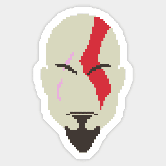 God of War - Classic Kratos (Pixelated #2) Sticker by InfinityTone